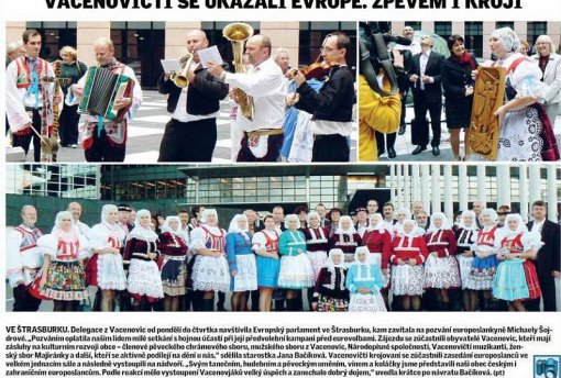 Takto o vystoupen&iacute; na půdě evropsk&eacute;ho parlamentu ve &Scaron;trasburku informoval Hodon&iacute;nsk&yacute; den&iacute;k