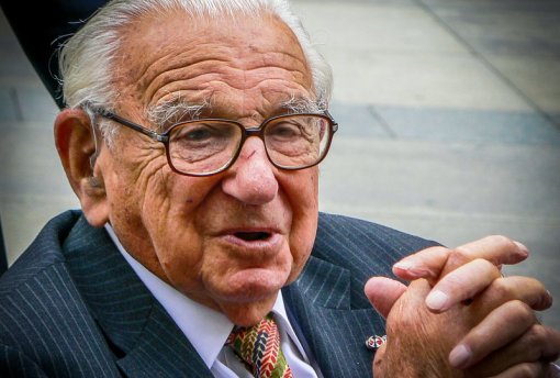 Sir Nicholas Winton v Praze, 2007. Zdroj: Wikimedia Commons,&nbsp;Li-sung